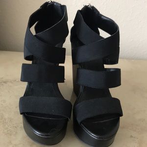 BCBGeneration black platform heels